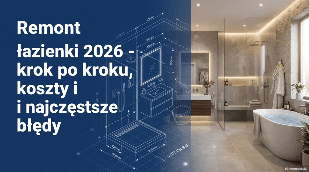 Remont łazienki 2026 krok po kroku, koszty i najczęstsze błędy